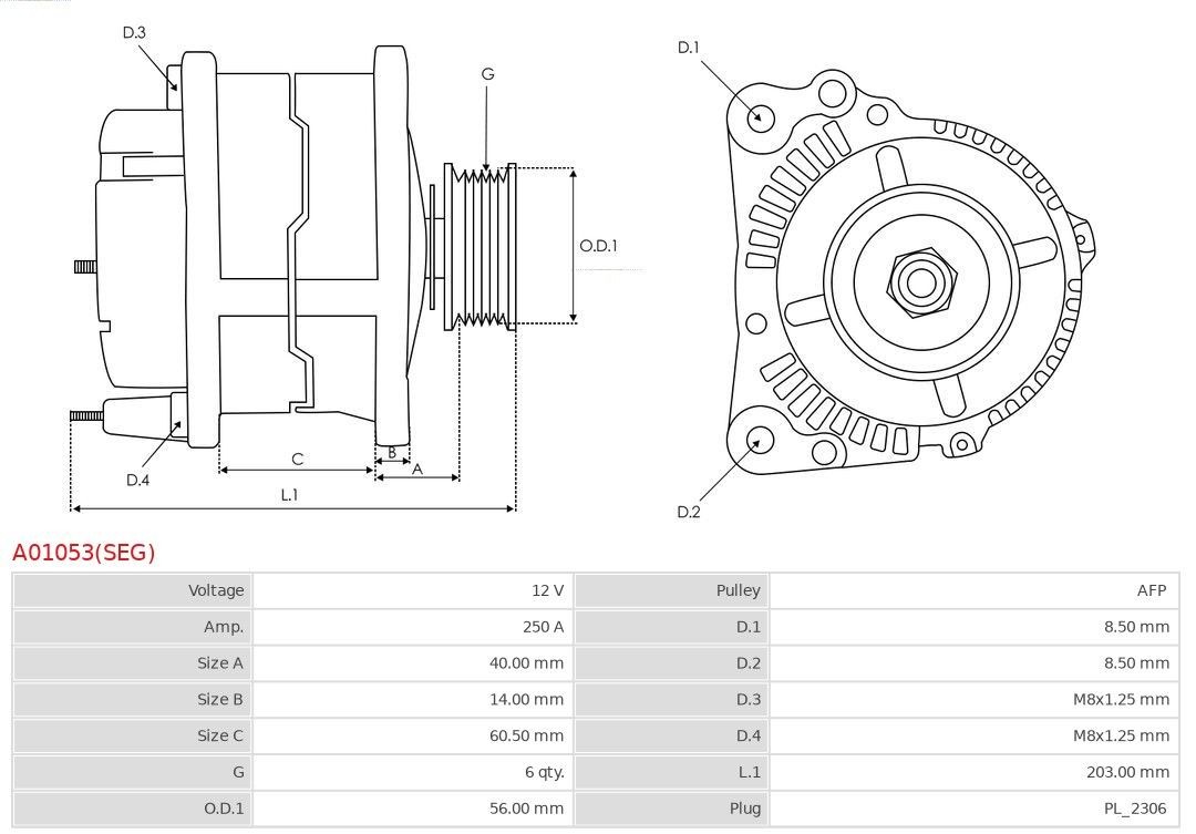 AS-PL Generator Varenummer: A01053(SEG) billige