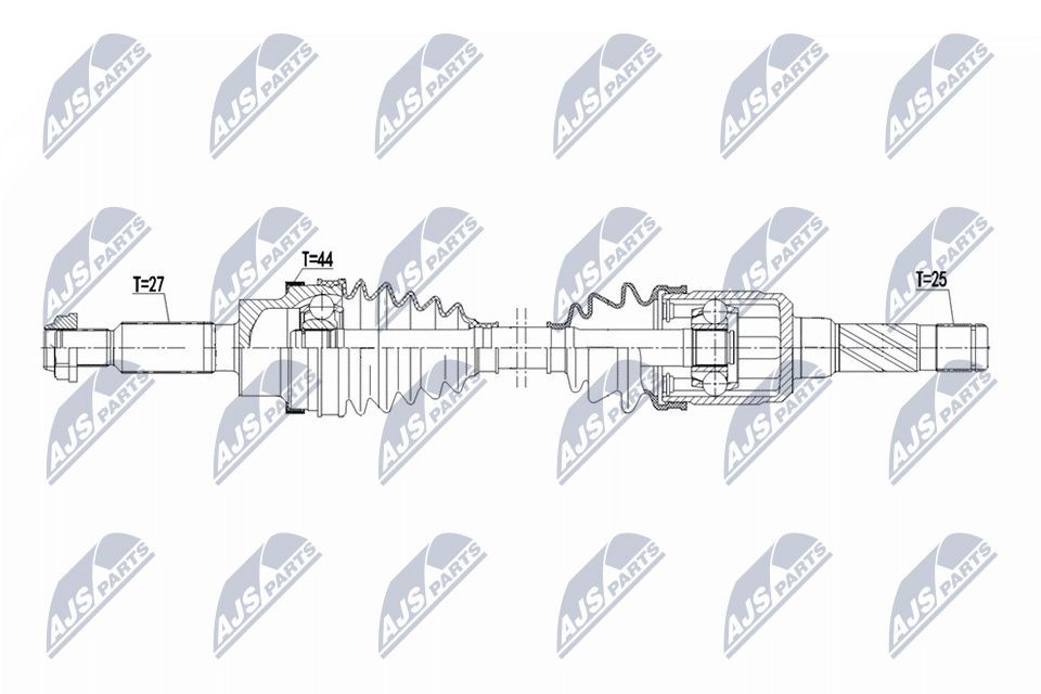 NTY Drive shaft Article number: NPW-FR-182 cheaply