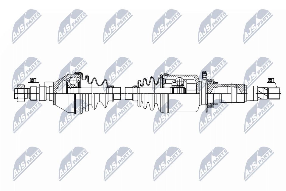 NTY Drive shaft Article number: NPW-FT-098 cheaply