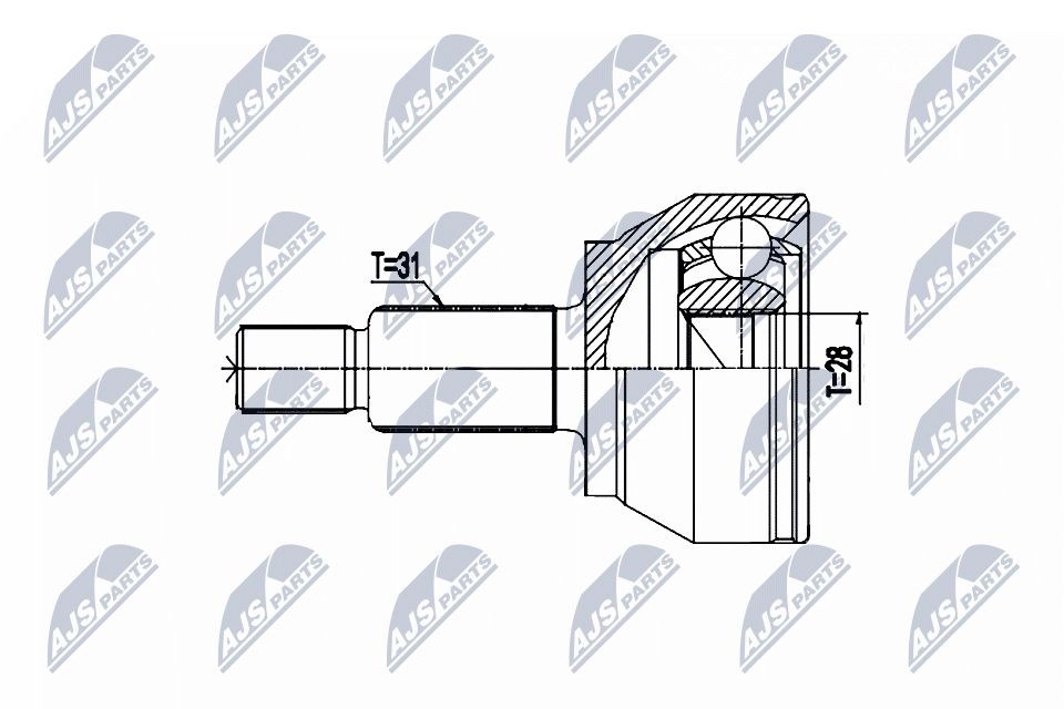 NTY Joint kit, drive shaft Article number: NPZ-LR-020 cheaply