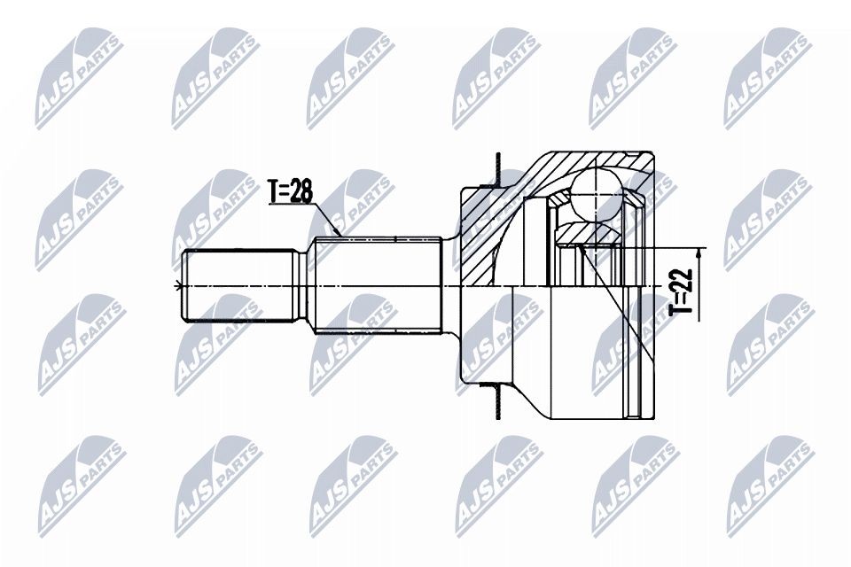 NTY Joint kit, drive shaft Article number: NPZ-MZ-064 cheaply