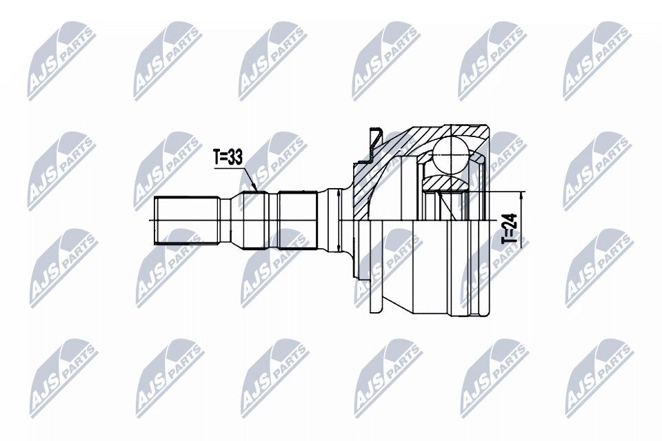 NTY Joint kit, drive shaft Article number: NPZ-PL-037 cheaply
