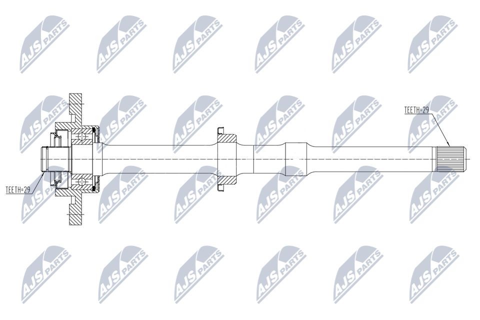 NTY Intermediate Shaft Article number: NWP-NS-027 cheaply