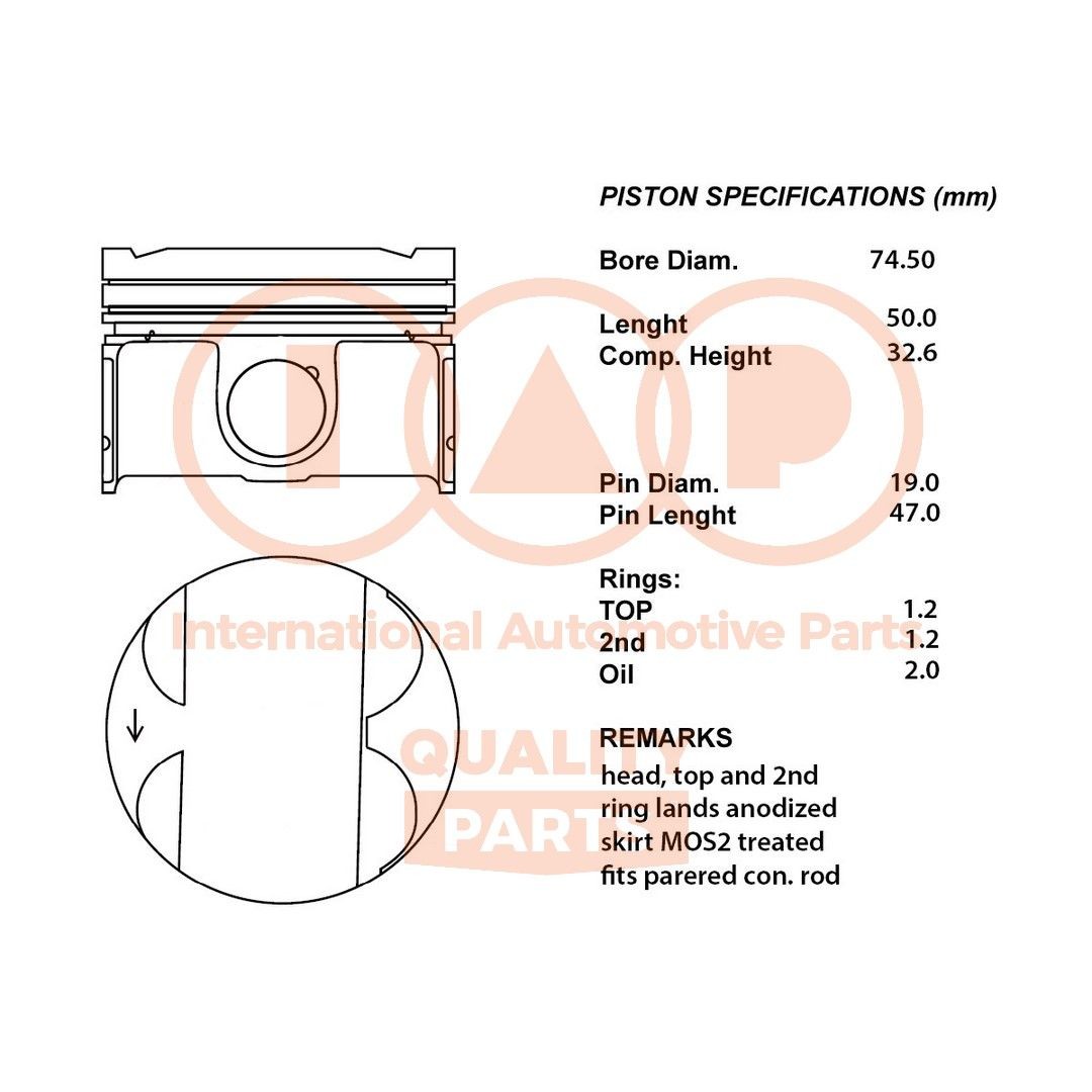 IAP QUALITY PARTS Stempel Varenummer: 100-50030 billige