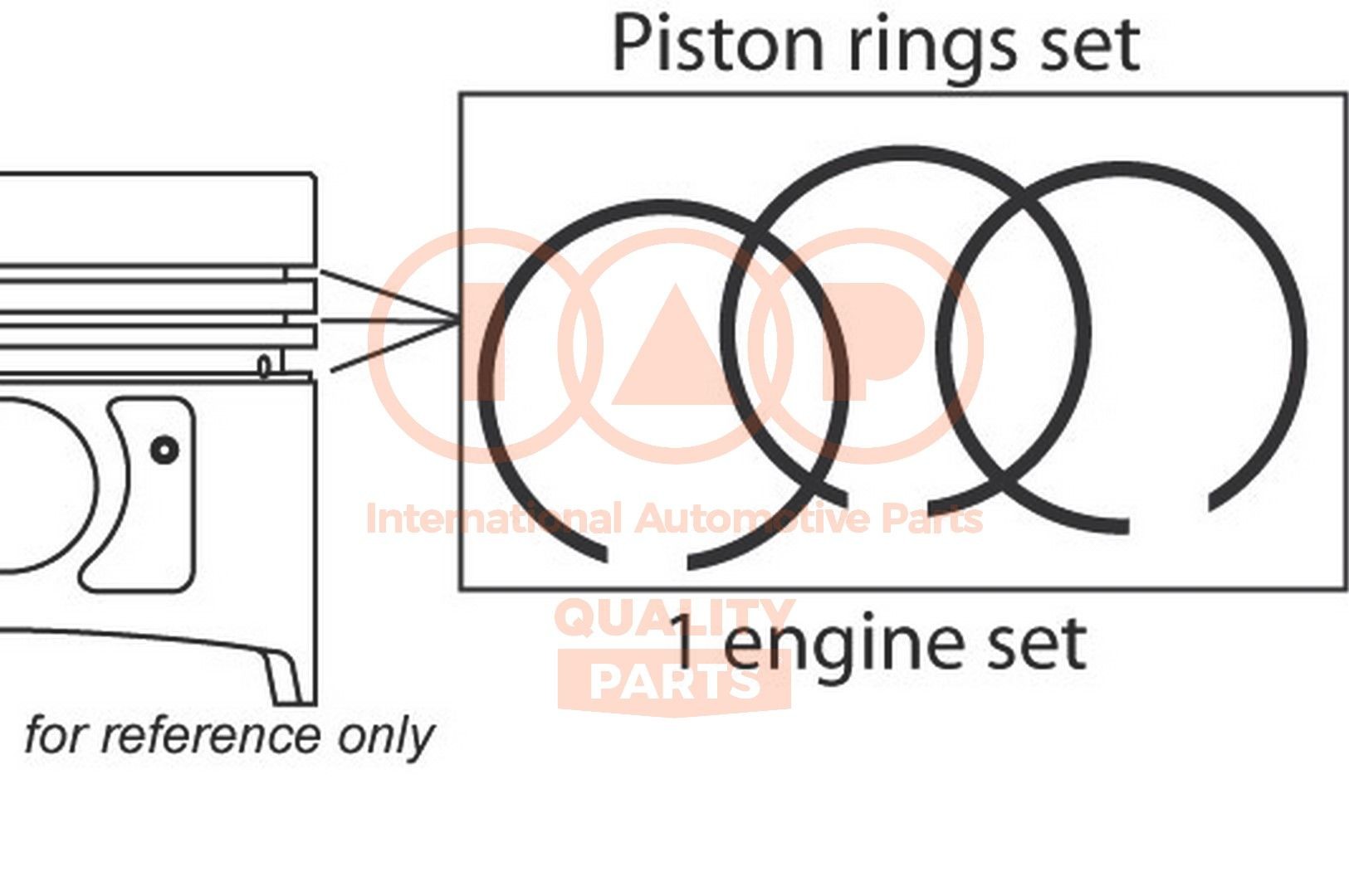 IAP QUALITY PARTS Комплект сегменти артикулен номер: 102-13260 евтино