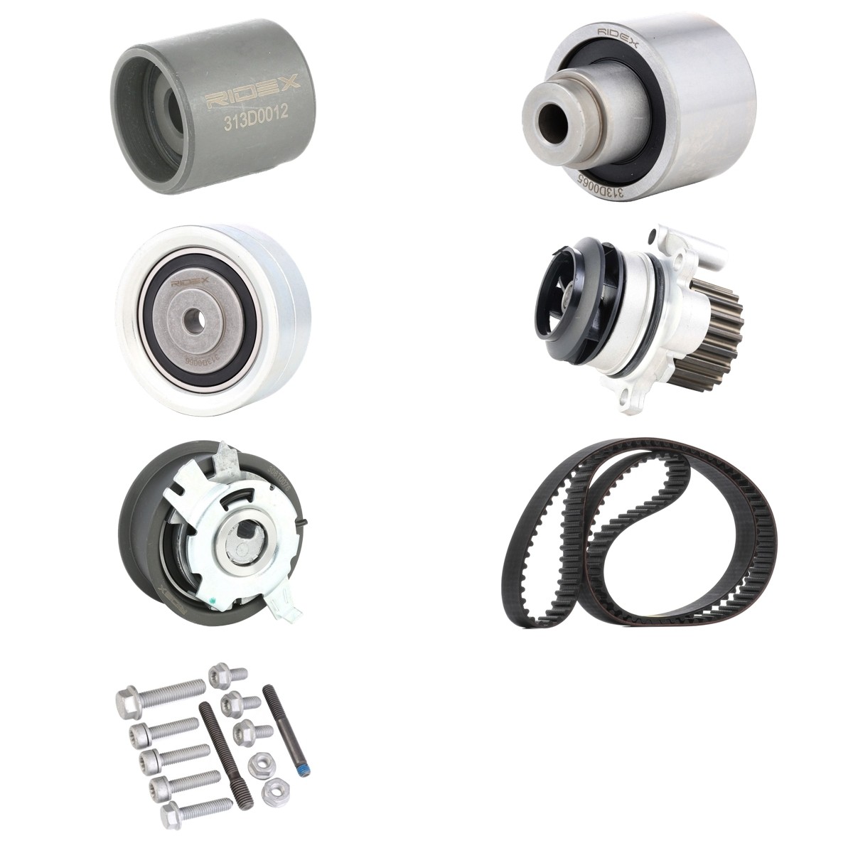 RIDEX Water pump and timing belt kit Article number: 3096W0735 cheaply