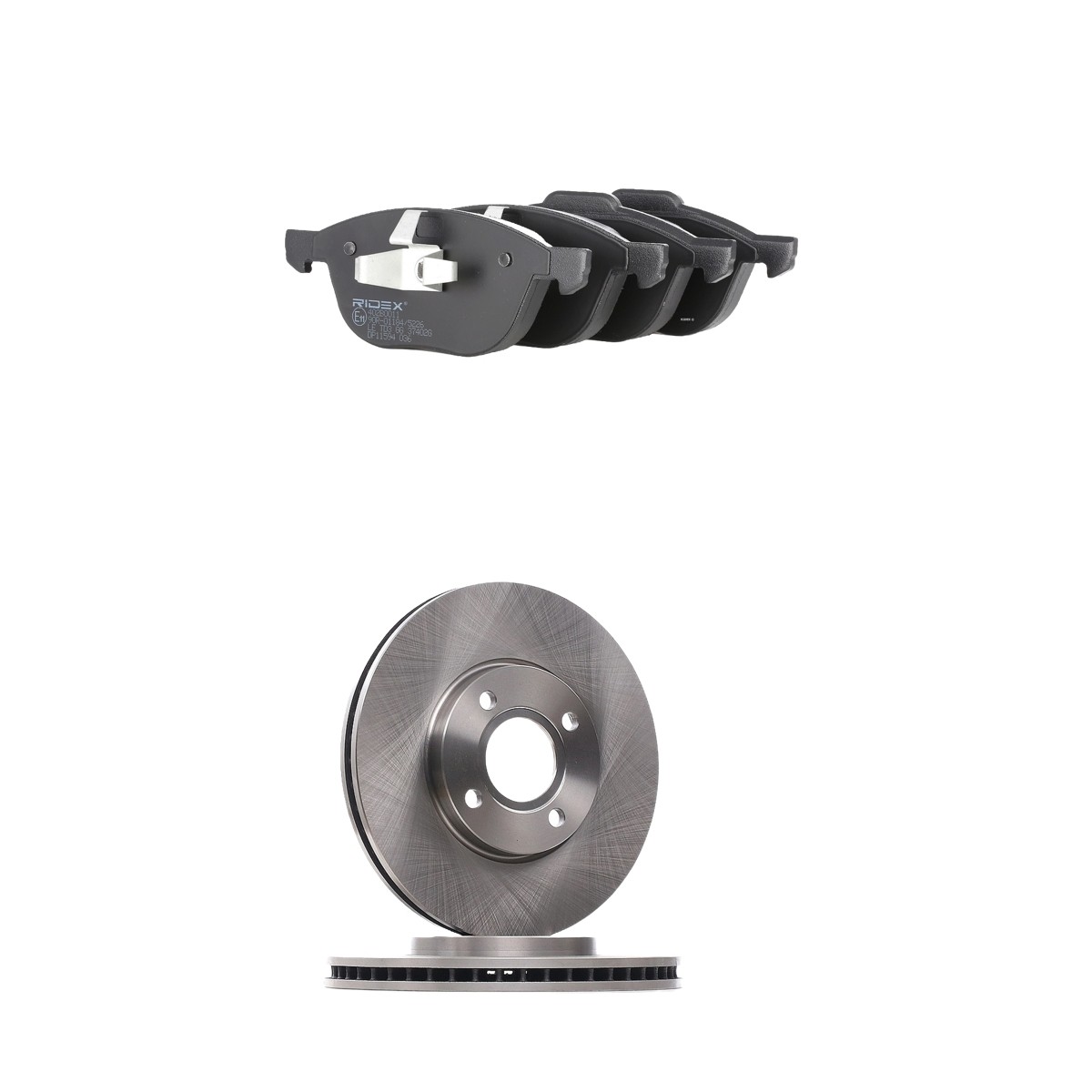 RIDEX Brake discs and pads set Article number: 3405B3512 cheaply