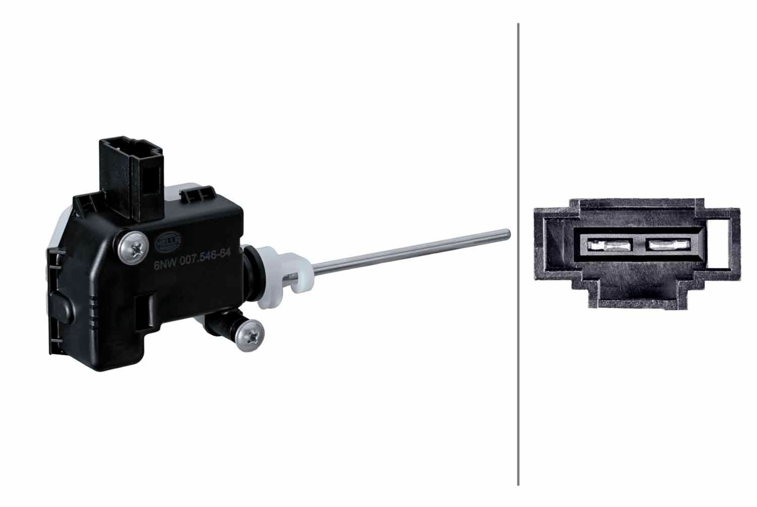 HELLA Aktuator, tankklap Varenummer: 6NW 007 546-641 billige