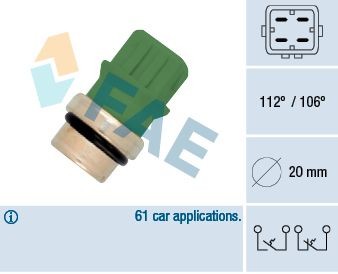 FAE 35590 Temperature Switch, coolant warning lamp LT 2.5 TDI 95 PS Diesel 2006