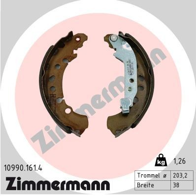 ZIMMERMANN Brake Shoe Set Article number: 10990.161.4 cheaply
