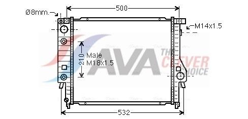 AVA COOLING SYSTEMS Heater matrix Article number: AU6057 cheaply