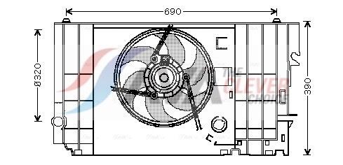 AVA COOLING SYSTEMS Heater matrix Article number: AU6107 cheaply
