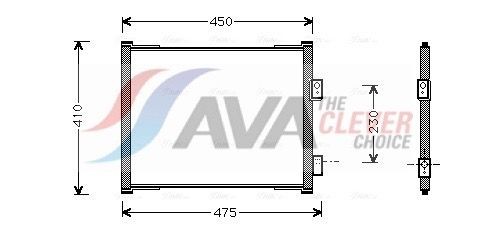 AVA COOLING SYSTEMS Intercooler Article number: CN4081 cheaply