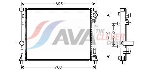 AVA COOLING SYSTEMS Engine radiator Article number: CR2097 cheaply