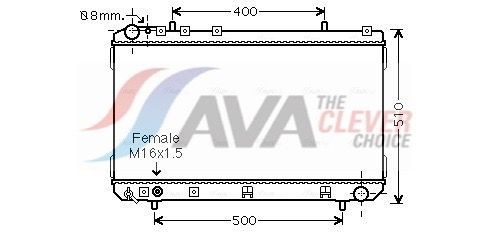AVA COOLING SYSTEMS Engine radiator Article number: DW2070 cheaply