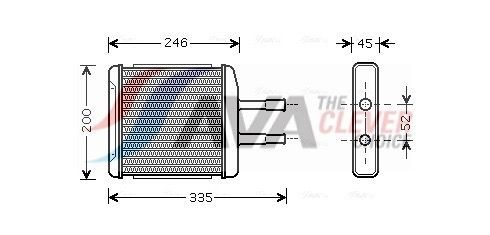 AVA COOLING SYSTEMS Heater matrix Article number: DW6059 cheaply