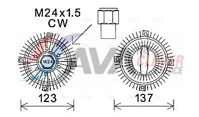 AVA COOLING SYSTEMS Fan clutch Article number: FDC447 cheaply