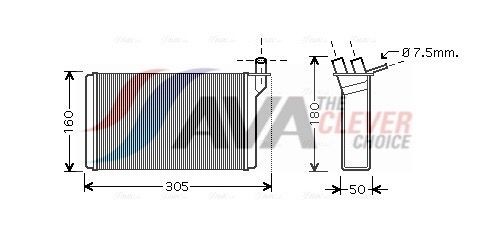 AVA COOLING SYSTEMS Heater matrix Article number: LA6018 cheaply