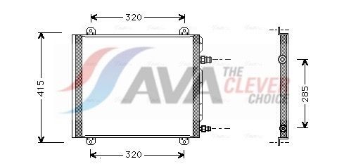 AVA COOLING SYSTEMS Fordamper aircondition Varenummer: MSV384 billige
