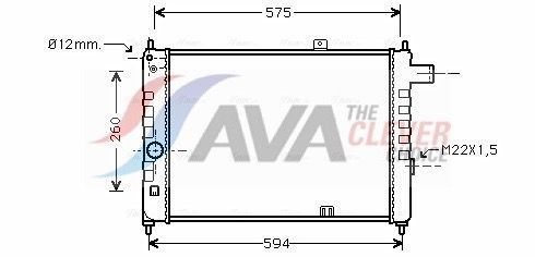 AVA COOLING SYSTEMS Engine radiator Article number: OL2055 cheaply