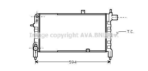 AVA COOLING SYSTEMS Engine radiator Article number: OL2074 cheaply