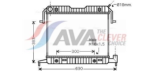AVA COOLING SYSTEMS Engine radiator Article number: OL2086 cheaply
