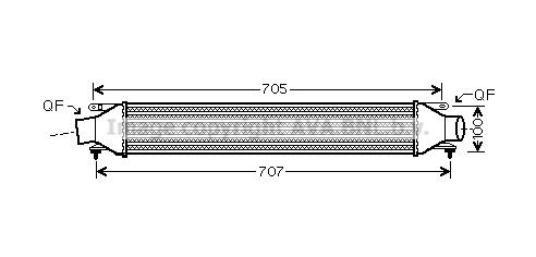 AVA COOLING SYSTEMS Intercooler Article number: OL4422 cheaply