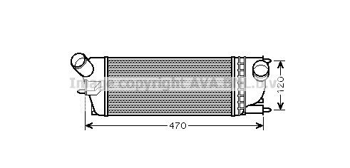 AVA COOLING SYSTEMS Intercooler Article number: PE4336 cheaply
