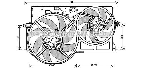 AVA COOLING SYSTEMS Kjølevifte artikkelnummer: PE7541 billig