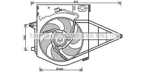 AVA COOLING SYSTEMS Fan, radiator Article number: PE7546 cheaply