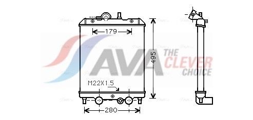 AVA COOLING SYSTEMS Radiaator, mootorijahutus Artikli number: PO2002 soodsalt