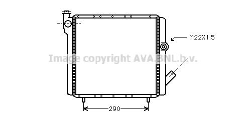 AVA COOLING SYSTEMS Engine radiator Article number: RT2070 cheaply