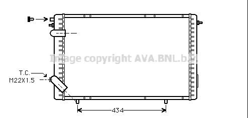AVA COOLING SYSTEMS Engine radiator Article number: RT2126 cheaply