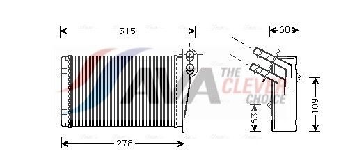 AVA COOLING SYSTEMS Heater matrix Article number: RT6228 cheaply