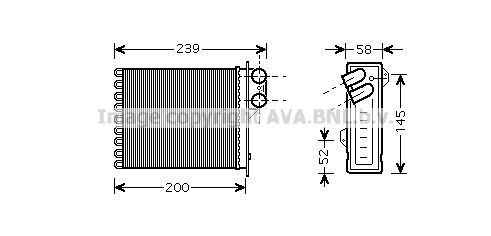 AVA COOLING SYSTEMS Heater matrix Article number: RT6398 cheaply