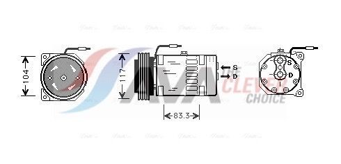 AVA COOLING SYSTEMS Air conditioning compressor Article number: RTK403 cheaply