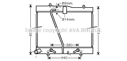 AVA COOLING SYSTEMS Engine radiator Article number: TO2433 cheaply