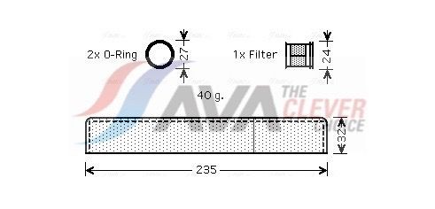 AVA COOLING SYSTEMS Dryer, air conditioning Article number: TOD349 cheaply