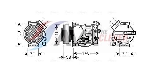 AVA COOLING SYSTEMS Køleventilator Varenummer: VO7501 billige