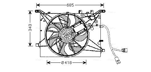 AVA COOLING SYSTEMS Køleventilator Varenummer: VO7502 billige