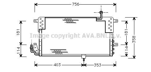 AVA COOLING SYSTEMS Кондензатор, климатизация артикулен номер: VW5139 евтино
