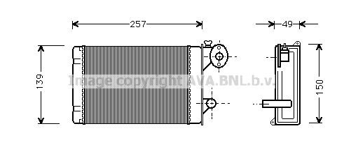 AVA COOLING SYSTEMS Heater matrix Article number: VW6062 cheaply
