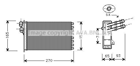 AVA COOLING SYSTEMS Heater matrix Article number: VW6173 cheaply