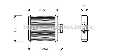 AVA COOLING SYSTEMS Топлообменник, отопление на вътрешното пространство артикулен номер: VW6196 евтино