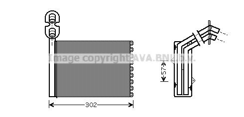 AVA COOLING SYSTEMS Heater matrix Article number: VW6201 cheaply
