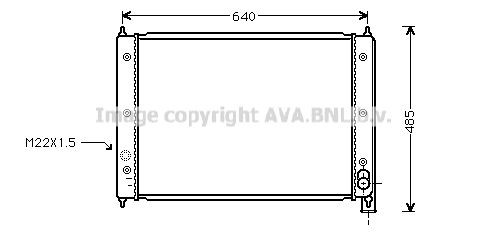 AVA COOLING SYSTEMS Engine radiator Article number: VWA2034 cheaply