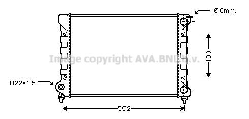 AVA COOLING SYSTEMS Engine radiator Article number: VWA2045 cheaply