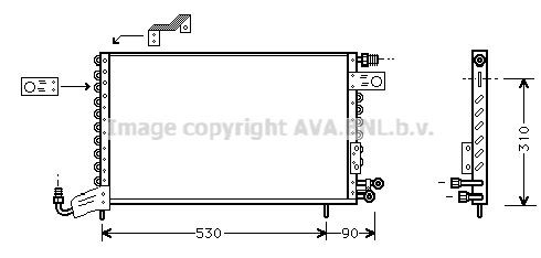 AVA COOLING SYSTEMS Air conditioning condenser Article number: VWA5142 cheaply