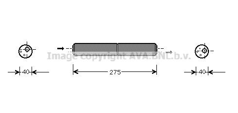 AVA COOLING SYSTEMS Tørfilter aircondition Varenummer: VWD021 billige