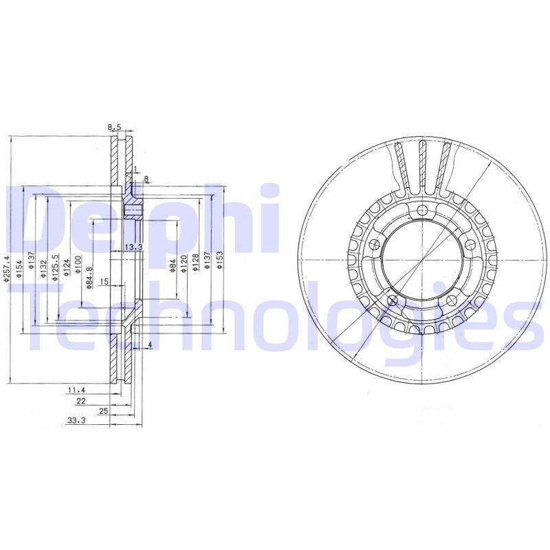 DELPHI Brake disc Article number: BG4036 cheaply